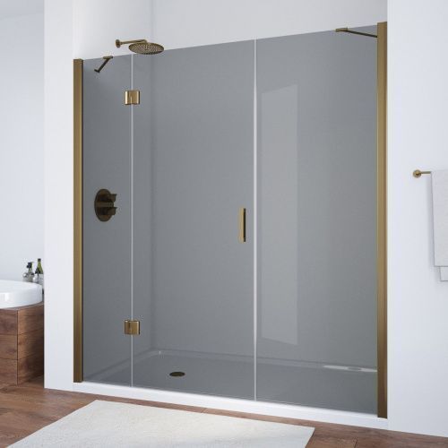 Душевая дверь Vegas-Glass AFP-F TUR+NOVO AFP-F TUR NOVO h1890 140 05 07 L 140х190 стекло тонированное профиль бронза