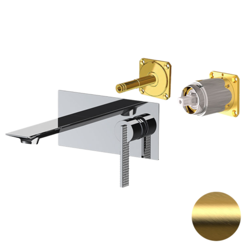 Смеситель для раковины Daniel Club ANC632LKBDP встраиваемый в стену золото