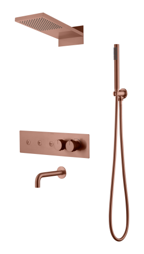 Душевая система Boheme Fusion 131-2-CB встраиваемая цвет медь брашированная