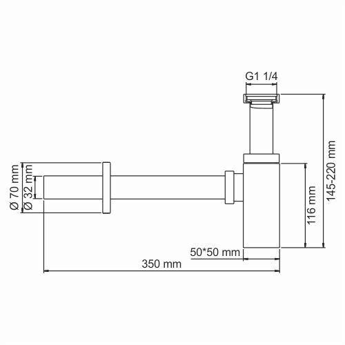 Сифон WasserKRAFT Exter 1600 A096 - фото 4