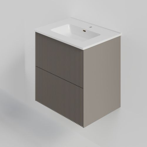 Тумба с раковиной La Fenice TERRA TWIN NFNC-01-TER-C-60-2-3-60 61х62х47 подвесная цвет бежевый