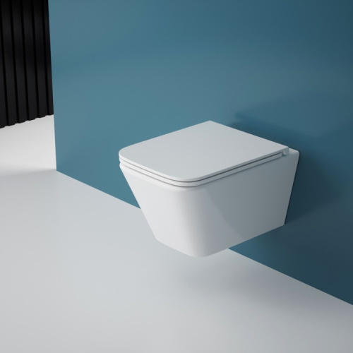 Унитаз подвесной Esbano GARTEZ-51 ESUPGART51W белый глянцевый с сиденьем микролифт безободковый смыв торнадо