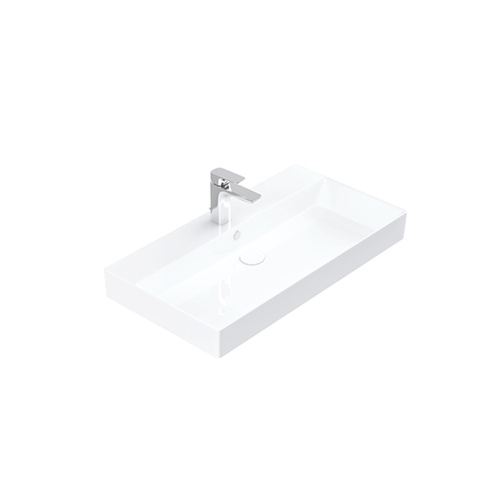 Раковина керамическая Dreja Stance 17085-KL 85х46 подвесная цвет белый 1 отверстие под смеситель