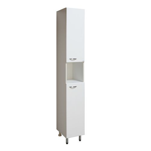 Шкаф-пенал RUNO ЭКОНОМ 00000000618 28х31х181 напольный цвет белый