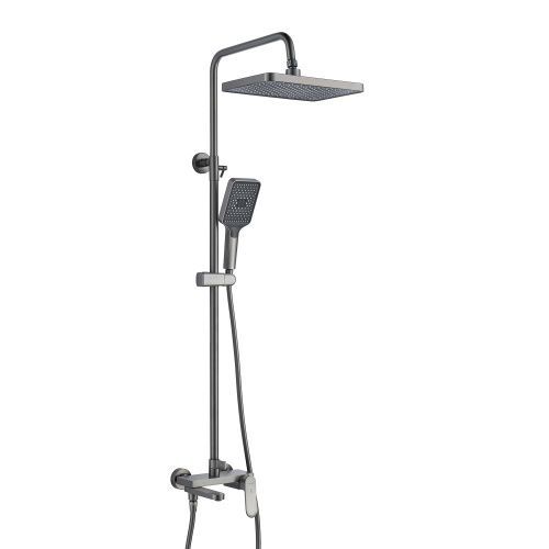 Душевая стойка Shevanik S4536T настенная цвет оружейная сталь