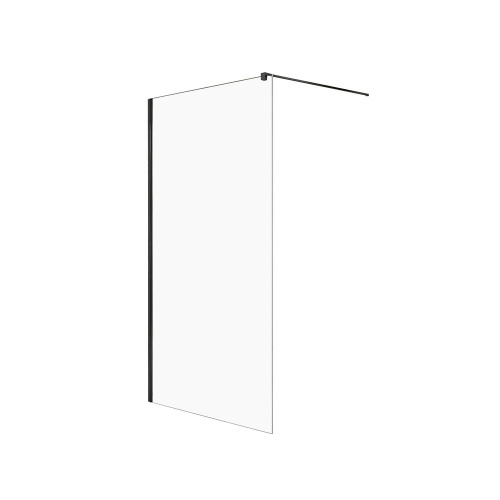 Душевая перегородка New Trendy VELIO D-0144B 110х200 стекло прозрачное профиль черный