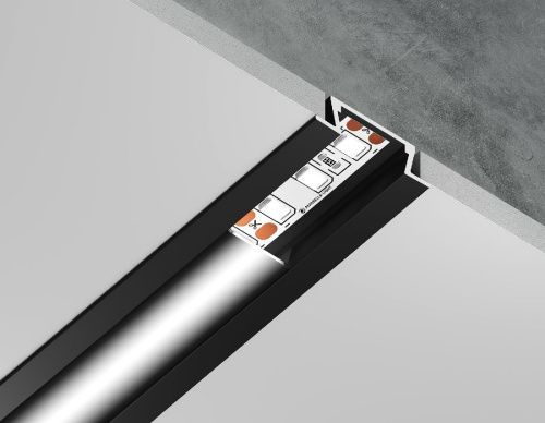 Алюминиевый встраиваемый профиль Ambrella Light Alum Profile (Алум Профиле) GP1001BK/BK