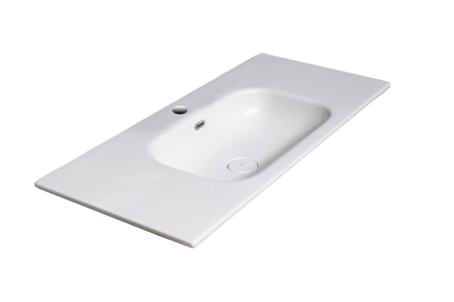 Раковина керамическая Armadi Art Vallessi 838-100-WG 101х46 встраиваемая цвет белый глянцевый 1 отверстие под смеситель