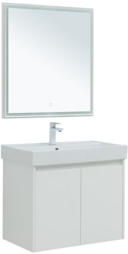 Комплект мебели: тумба с раковиной + зеркало Aquanet Nova Lite 00302535 напольный/подвесной