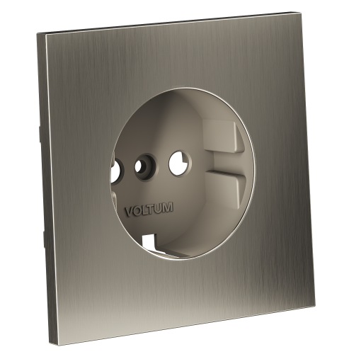 Накладка для розетки с заземлением VOLTUM S70 METAL VLSM000611