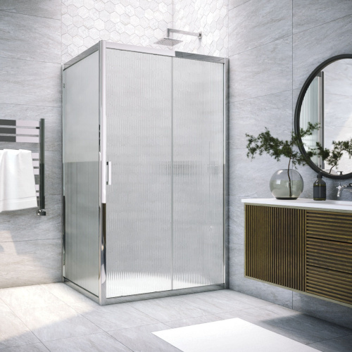 Душевой уголок Vegas-Glass ZP+ZPV TUR+NOVO ZP+ZPV TUR NOVO 170*100 08 Moru 170х100 стекло рифленое профиль хром глянцевый