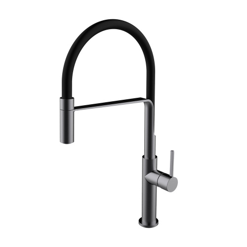 Смеситель для кухни Clever CHEF SLIM 62121 на раковину сталь оружейная