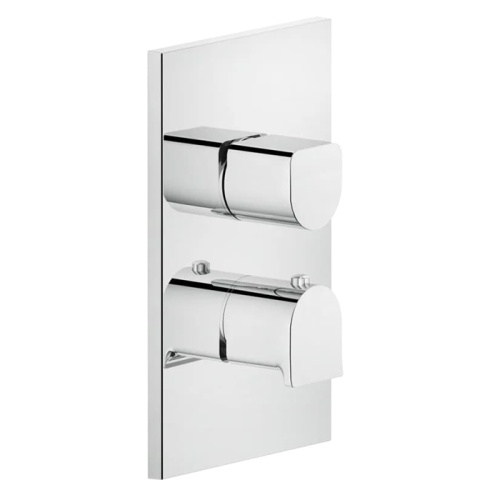 Смеситель для душа Gessi Rilievo 59136#031 встраиваемый в стену хром с термостатом (внешняя часть)
