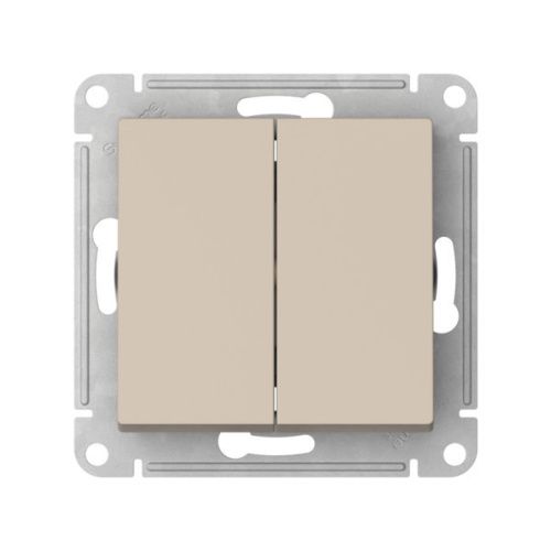Выключатель 2-клавишный сх.5 10АХ Systeme Electric AtlasDesign (АтласДесигн) ATN001251S