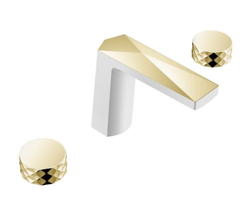 Смеситель Boheme Venturo 150-WG-DIAMOND на столешницу белый глянцевый