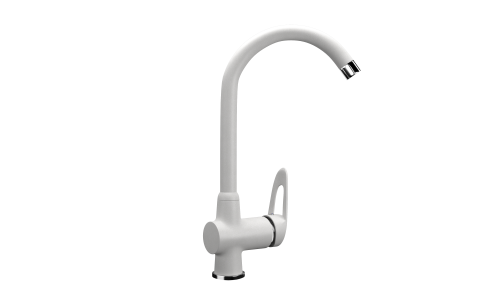 Смеситель для кухни Ulgran Classic U-006-341 на раковину белый без термостата