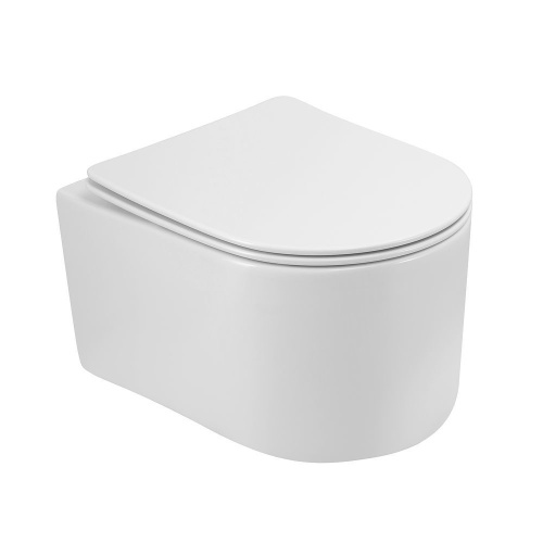 Унитаз подвесной Art&Max Rimini AM204CHR/SC белый с сиденьем микролифт каскадный смыв