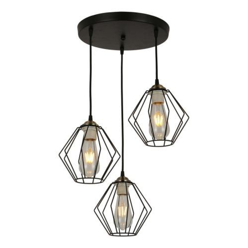 Люстра подвесная IMEX MD.3099 MD.3099-3-P BK+AB