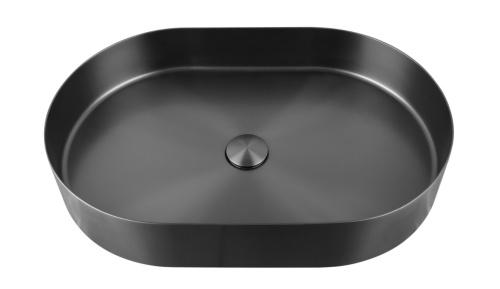 Раковина из нержавеющей стали AltroBagno Eterno AltroBagnoEterno001026MtGr 59х39 накладная цвет оружейная сталь
