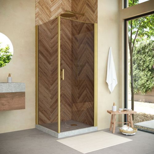 Душевой уголок Vegas-Glass EP-Fis NOVO EP-FIS NOVO h2000 90*80 03 05 R 90х80 стекло тонированное профиль золото без поддона