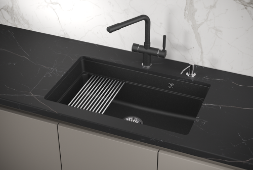 Кухонная мойка Granula Kitchen Space 7303U, ЧЁРНЫЙ 73x45 цвет черный