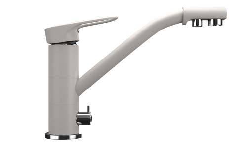 Смеситель для кухни Ulgran Classic U-010-331 на раковину белый без термостата