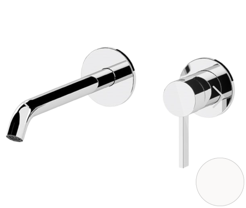 Смеситель для раковины Remer Metrica MC15PLBO встраиваемый в стену белый