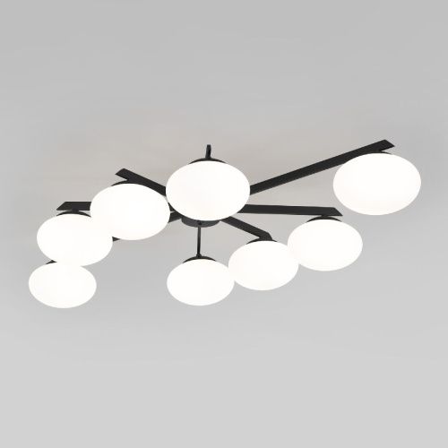 Люстра потолочная Eurosvet Opaline (Опалине) 70220/8 черный Smart