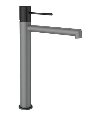 Смеситель для раковины AltroBagno Intento AltroBagnoIntento010216GrNe на столешницу серый/черный