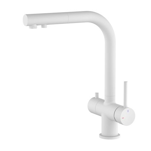 Смеситель для кухни Timo Saona 2356/16FL на мойку белый