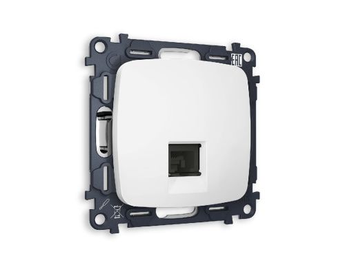 Комплект механизма компьютерной розетки RJ-45(8P8C) CAT6 со шторкой Ambrella Volt Omega (Омега) MO132010