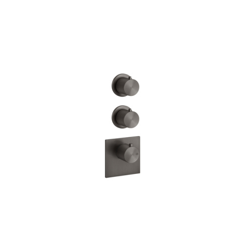 Смеситель для душа Gessi Gessi316 54504#707 встраиваемый в стену черный с термостатом (внешняя часть)