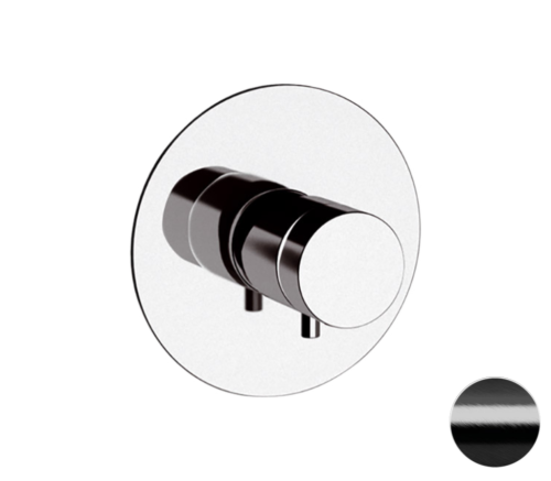 Смеситель для душа Remer Elegance NT30CFP встраиваемый в стену черный брашированный хром с термостатом