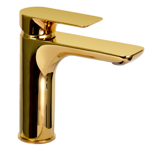 Смеситель Remer Infinity I12DO на раковину золото глянцевое