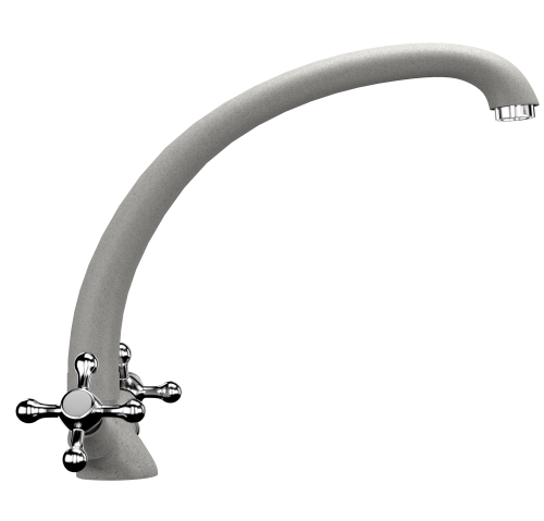 Смеситель для кухни Ulgran Classic U-013-310 на раковину серый без термостата