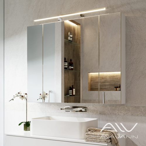 Зеркало-шкаф Alavann Univers ALV0297001 100х15х80 подвесной цвет белый Зеркало-шкаф Alavann Univers ALV0297001 100х15х80 подвесной цвет белый