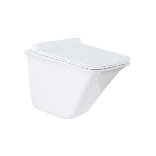 Унитаз подвесной Azario Felice AZ-0054 белый с сиденьем микролифт безободковый каскадный смыв