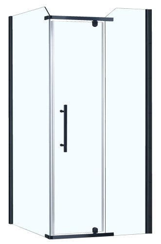 Душевой уголок Azario Edmonton AZ-NNC1231 900 BLACK 90x200 стекло прозрачное профиль черный без поддона