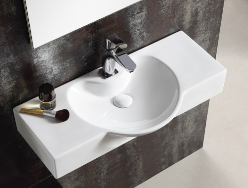 Раковина CeramaLux 81 см STR4282B подвесная цвет белый