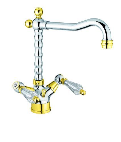 Смеситель для кухни Fiore 08CO0625 на мойку хром/золото