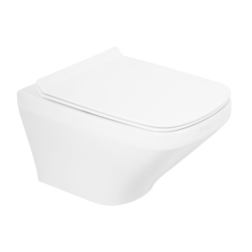 Унитаз подвесной BelBagno SELA BB3201CHR/BB3201SC белый с сиденьем микролифт безободковый каскадный смыв