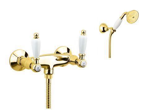 Смеситель для ванны и душа Fiore 02OO0602 настенный золото