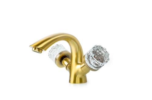 Смеситель Boheme Crystal 311-CRST на раковину бронза