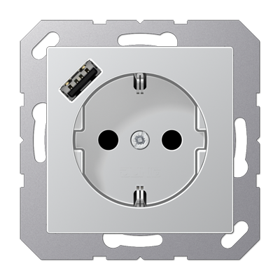Розетка 2K+З USB Typ A Jung A500 A1520-18AAL