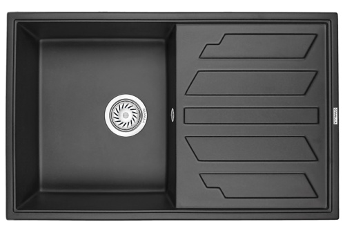 Кухонная мойка Granula 8002 ТУРМАЛИН 79х50 цвет черный