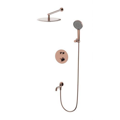 Душевая система с термостатом Wonzon & Woghand STICK WW-88929010-RG встраиваемый в стену с термостатом