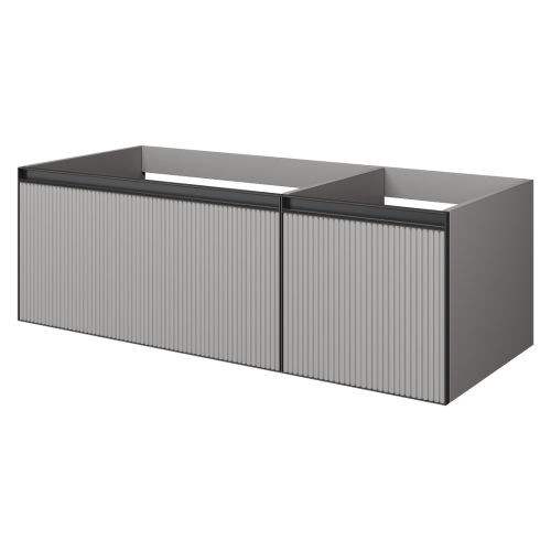 Тумба под раковину Armadi Art Quatro 790-M2-120-L-RIB-A 120х50х40 подвесная цвет серый