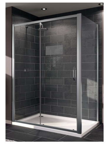 Боковая стенка Huppe X1 140505.069.321 90х190 стекло прозрачное профиль хром глянцевый