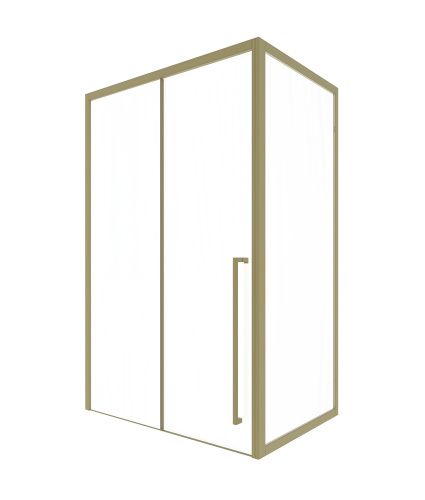 Душевой уголок Timo T54R+T63 140х100 стекло прозрачное профиль золото без поддона