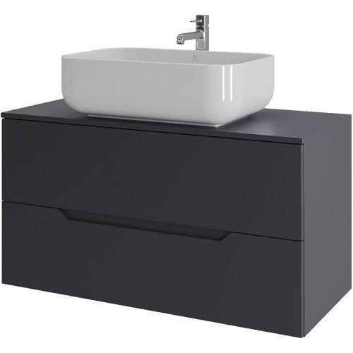 Тумба с раковиной Orange Line Li-100TugMDF+B03-600W 100х50 цвет серый